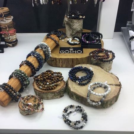 Bracelet Göshö [Déprime] Agate druzy - Bracelet en pierres naturelles