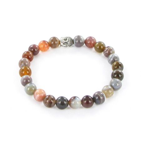 Bracelet Göshö - Agate du Botswana - Bracelet en pierres naturelles