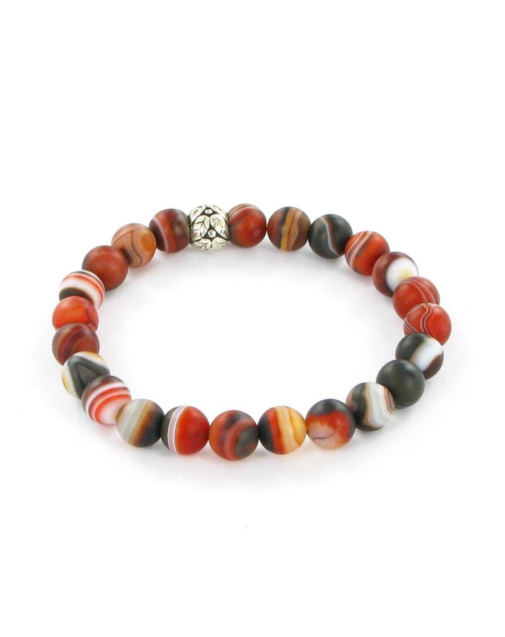 Bracelet Göshö [Calme/chance] Agate oeil brun mate - Pierres naturelles