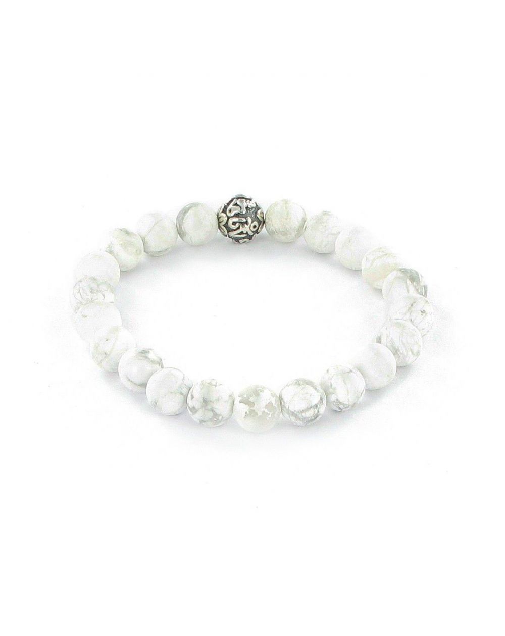 Bracelet Göshö [Minceur] Howolite blanc mate - Pierres naturelles