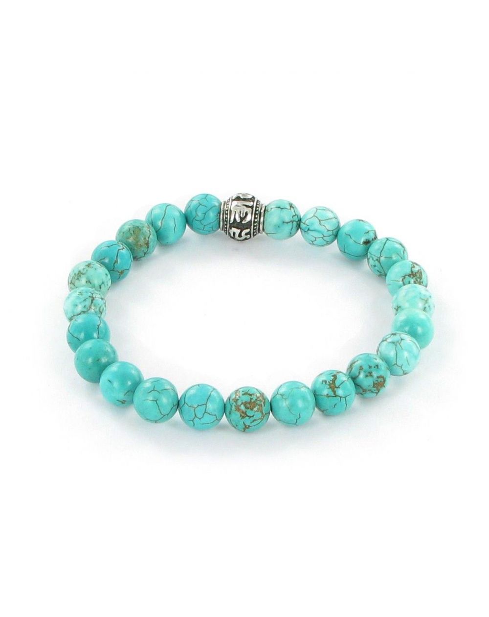 Bracelet Göshö [Minceur] Howolite turquoise brillant - Pierres naturelles