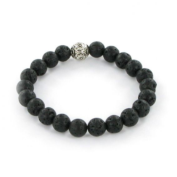 Bracelet Göshö [Emotions] Lave noir - Bracelets en pierres naturelles