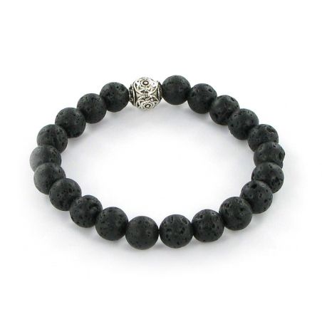 Bracelet Göshö [Emotions] Lave noir - Bracelets en pierres naturelles