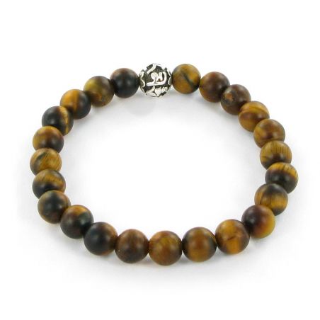 Bracelet Göshö [Chance] Oeil du tigre mate- Pierres naturelles