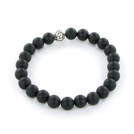 Bracelet Göshö [Robustesse] Onyx noir mate - Pierres naturelles