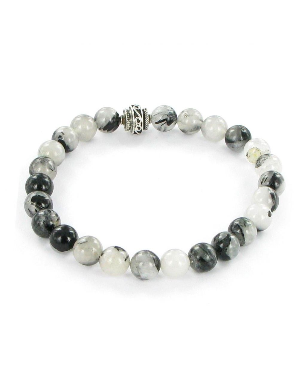 Bracelet Göshö [Séparation] Quartz noir rutil - Pierres naturelles
