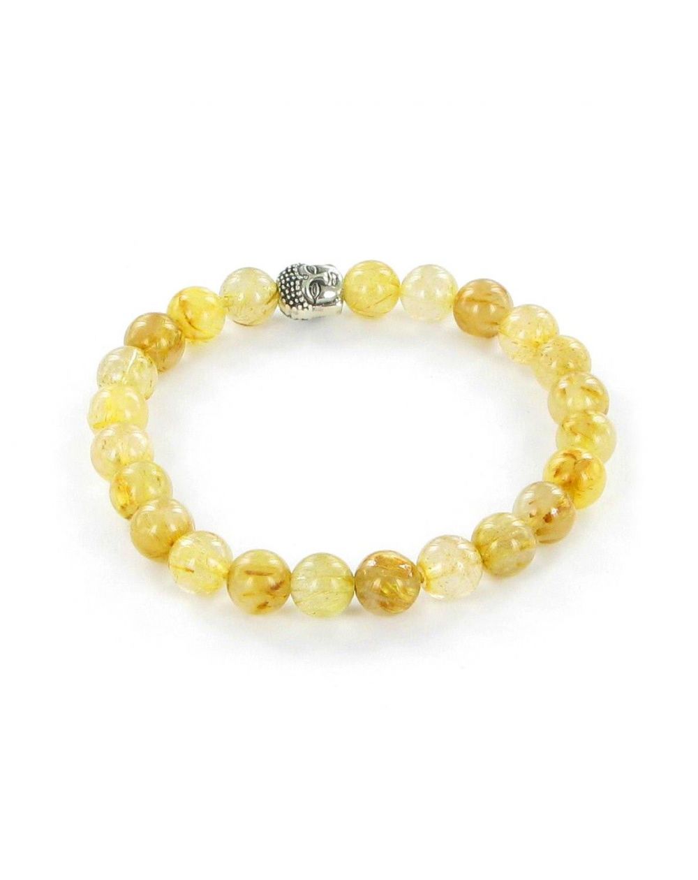 Bracelet Göshö [Renforce la volonté] Quartz rutil - Pierres naturelles