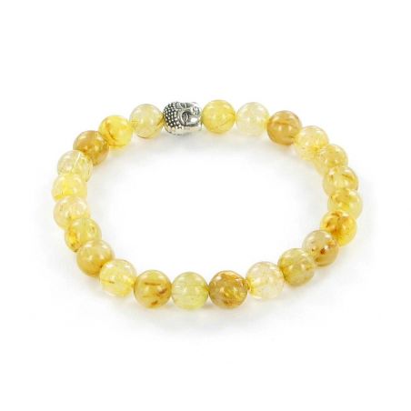 Bracelet Göshö [Renforce la volonté] Quartz rutil - Pierres naturelles