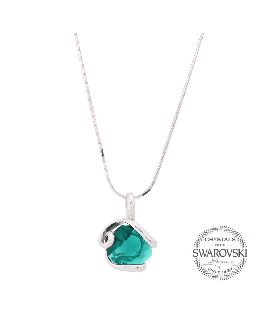 Marazzini - kristal kraag achthoek Swarovski Emerald