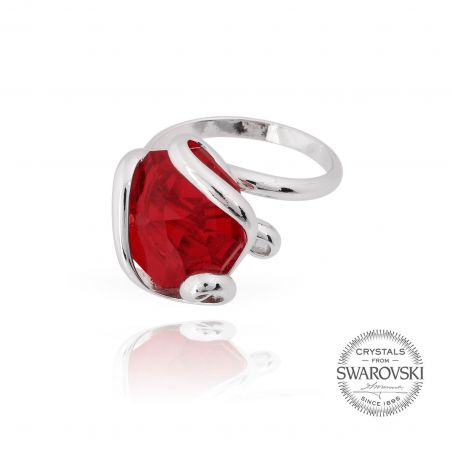 Marazzini - red crystal ring siam Swarovski