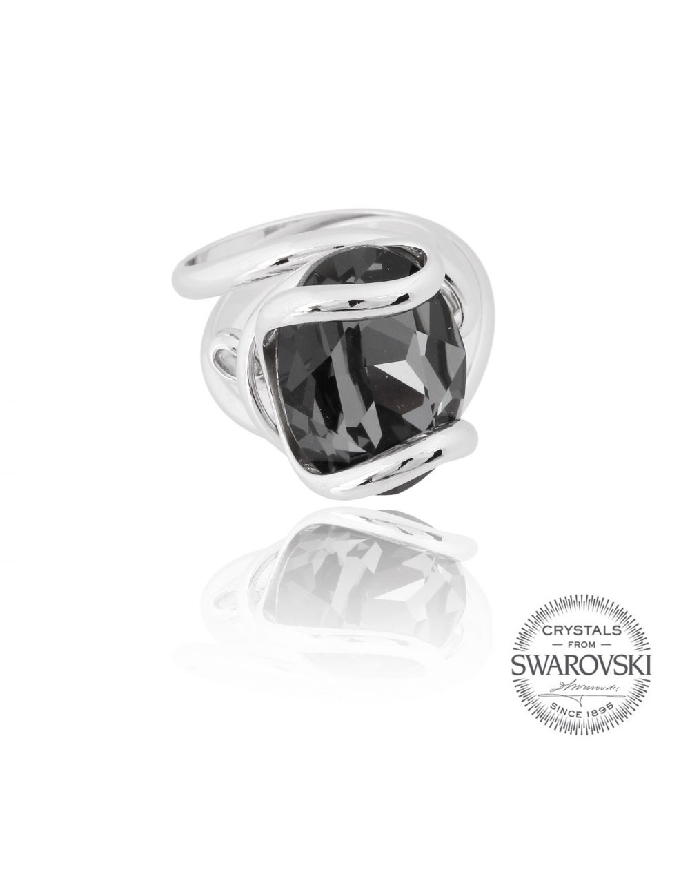 Andrea Marazzini bijoux - Bague cristal Swarovski silver night
