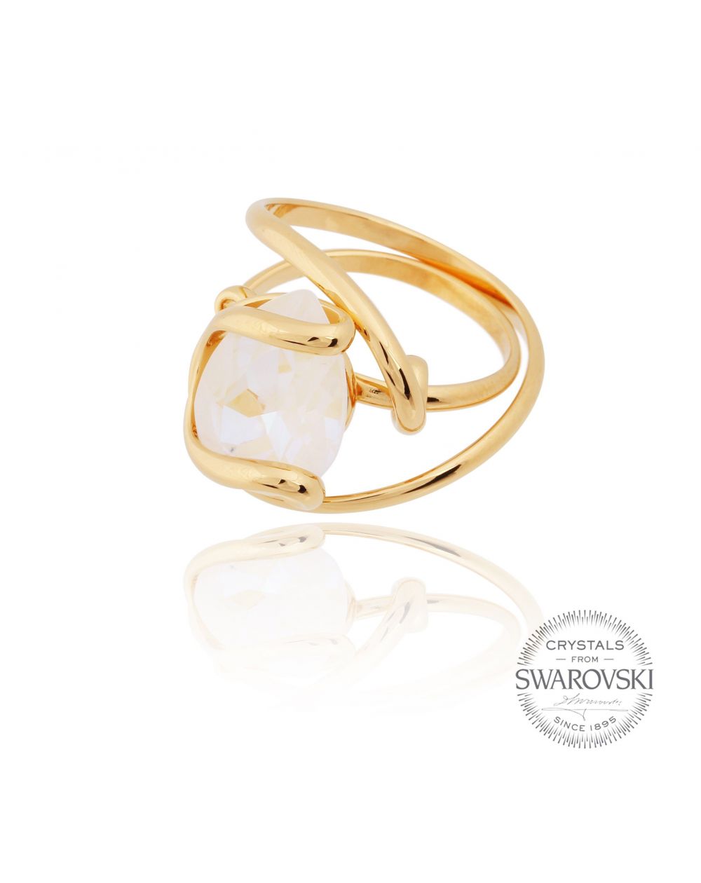 Marazzini - oval ring crystal Swarovski white delite