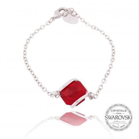 Andrea Marazzini bijoux - Bracelet cristal Swarovski rouge siam
