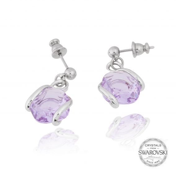 Marazzini - Oorbellen Swarovski lila