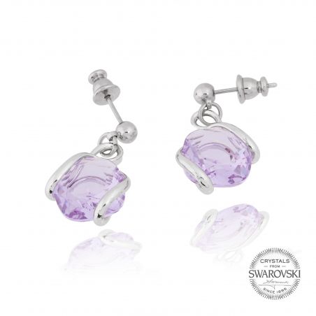Boucles d'oreille Andrea Marazzini - Cristal Swarovski lila