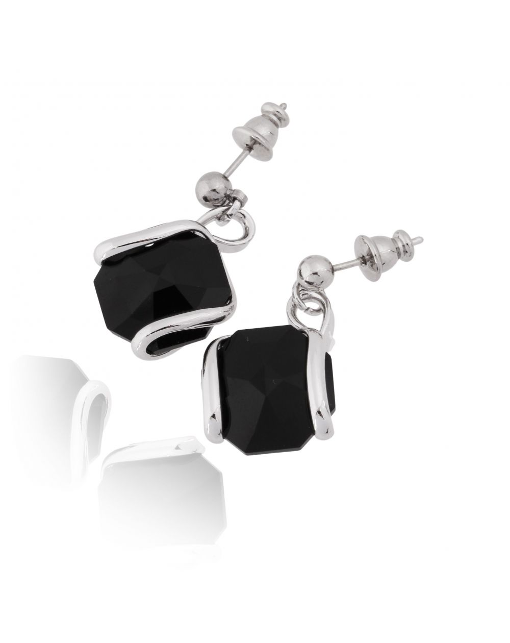 Marazzini - black Swarovski crystal earrings