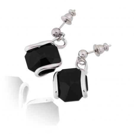 Marazzini - black Swarovski crystal earrings