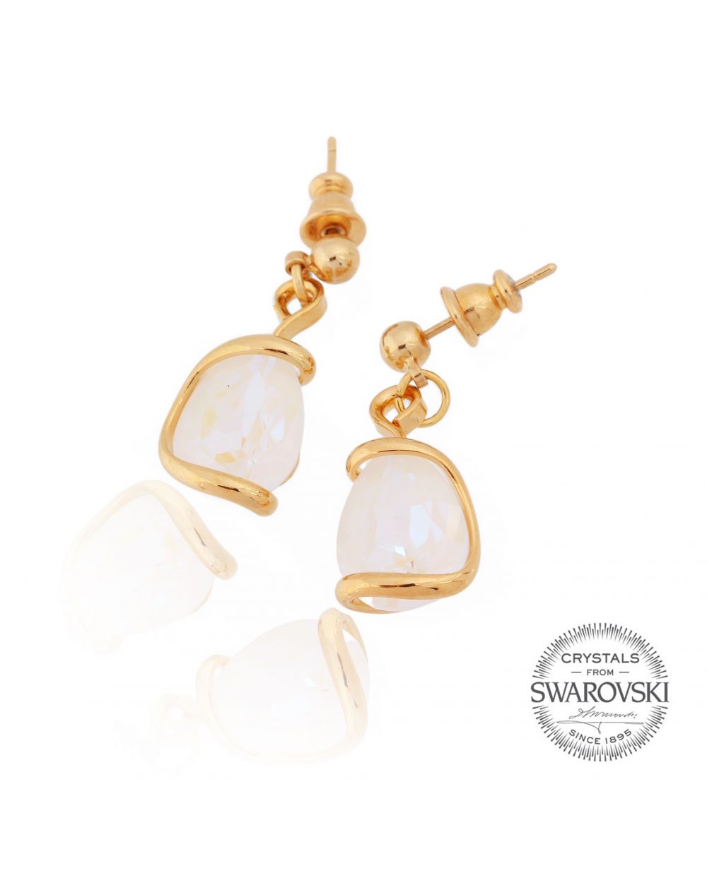 Marazzini - Oorbellen Swarovski witte delite