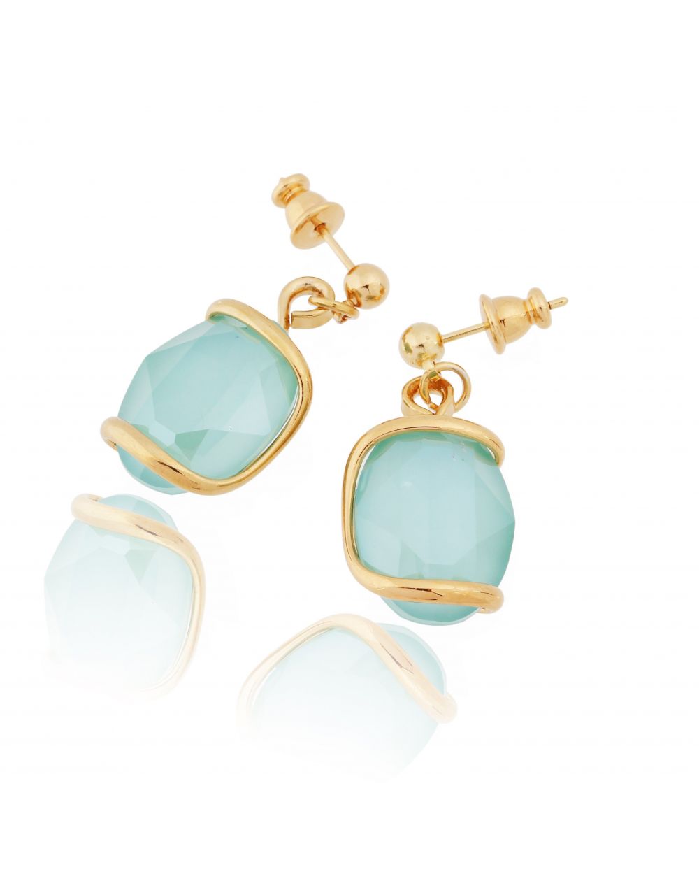 Marazzini - Swarovski crystal earrings mint
