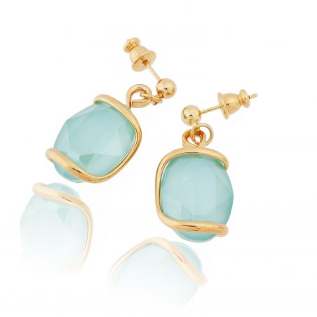 Marazzini - Swarovski kristallen oorbellen mint