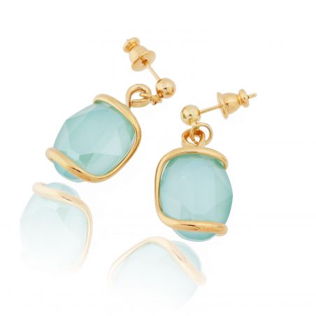 Marazzini - Swarovski crystal earrings mint