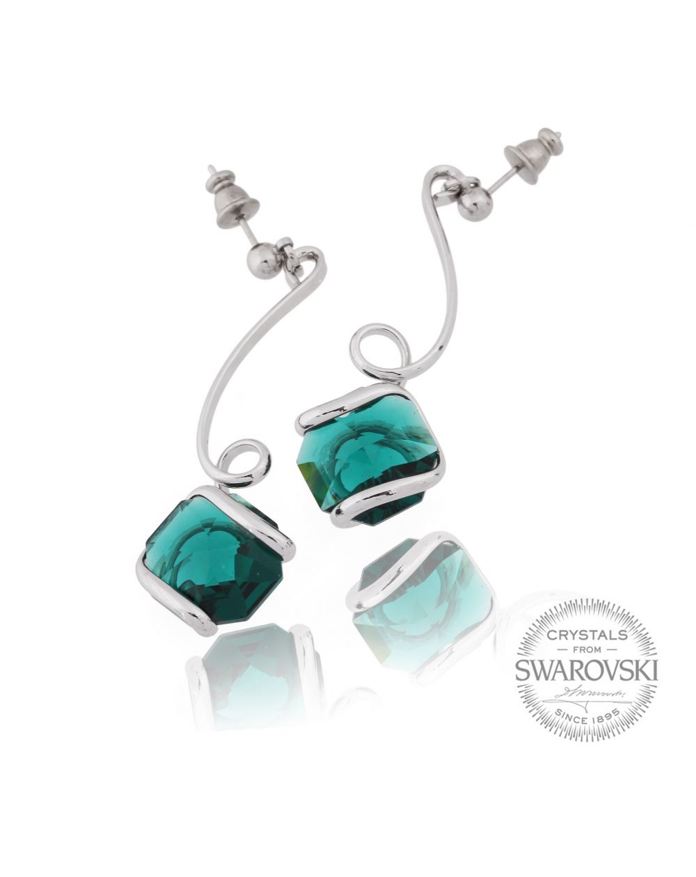 Marazzini - Oorbellen Swarovski kristal smaragd