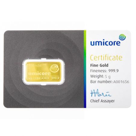 Lingot d'or 5 grammes - Acheter en ligne un lingot d'or de 5 gr