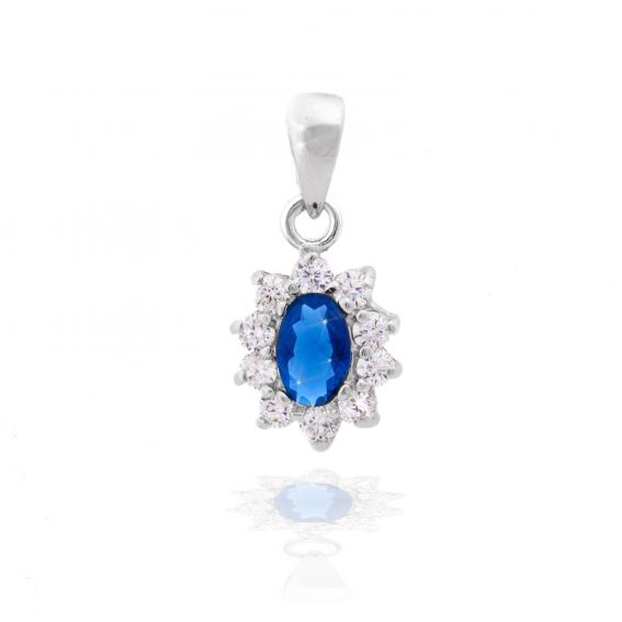 Bijou en argent - Diana sapphire pendant
