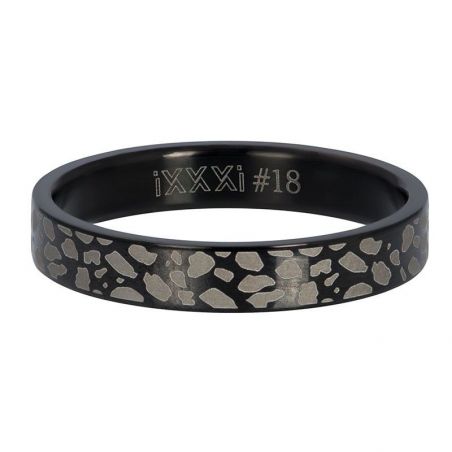 Anneau couvrant iXXXi panthère noir 4mm - R5501-05 - Bijoux marque iXXXi