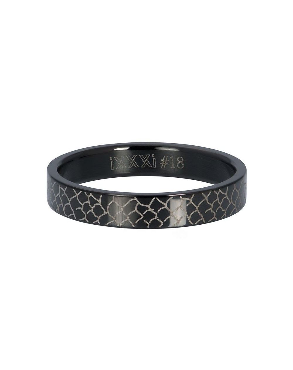 Anneau couvrant iXXXi serpent noir 4mm - R5501-05 - Bijoux marque iXXXi