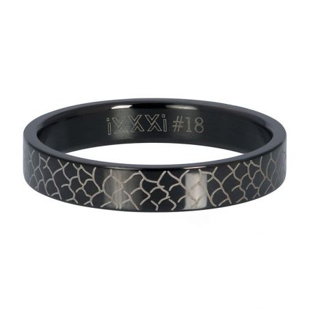 Anneau couvrant iXXXi serpent noir 4mm - R5501-05 - Bijoux marque iXXXi