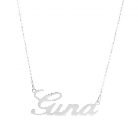 Collier prénom en or blanc 18 carats - Bijou & Collier Personnalisable