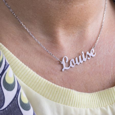 Silver name necklace
