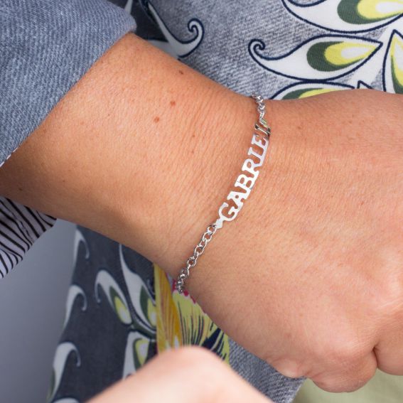 Silver name necklace