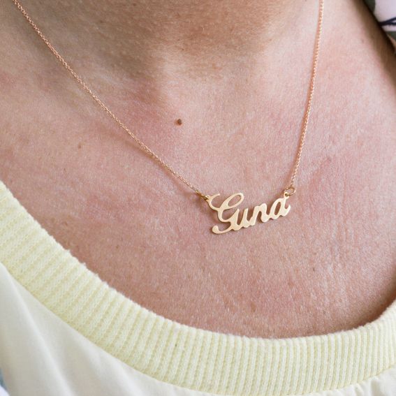 Zilveren naamketting