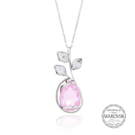 Swarovski crystal necklace denim mini