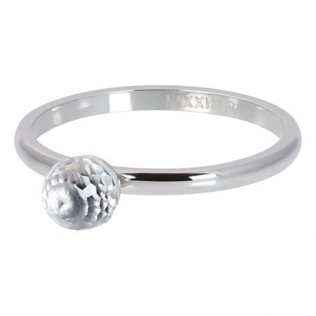 Solitaire gouden iXXXi natuurlijke blauwe steen Paillette