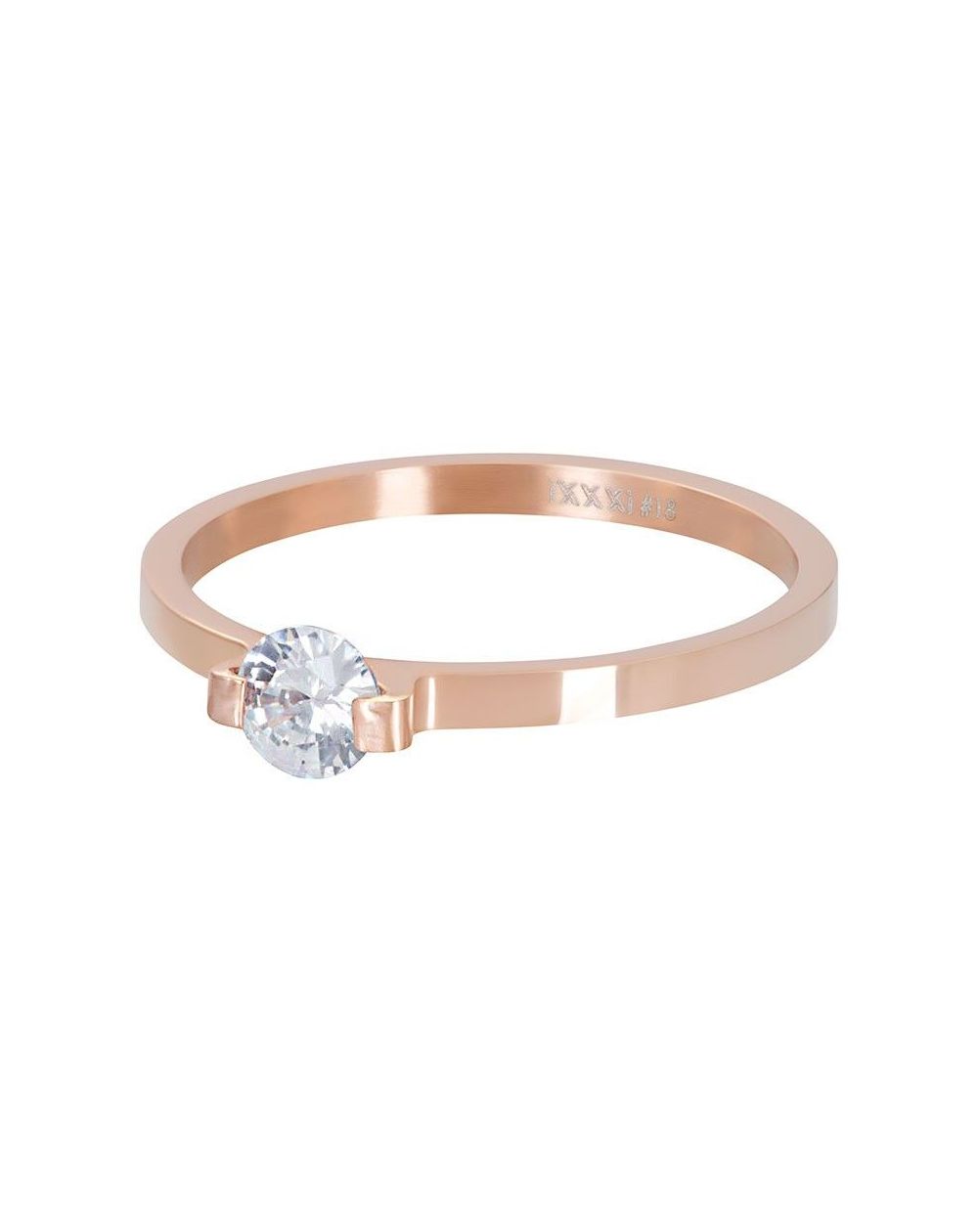Solitaire golden iXXXi natural blue stone pailletté