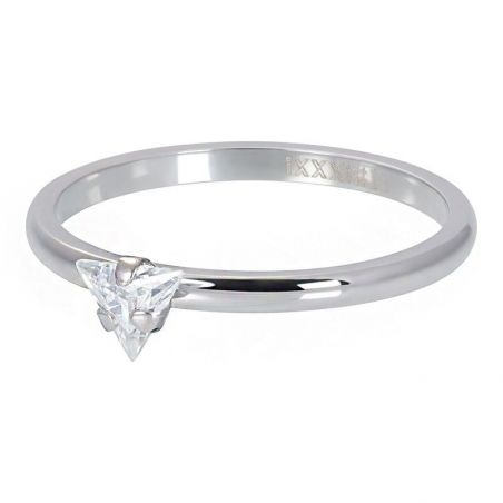 Solitaire gouden iXXXi natuurlijke blauwe steen Paillette