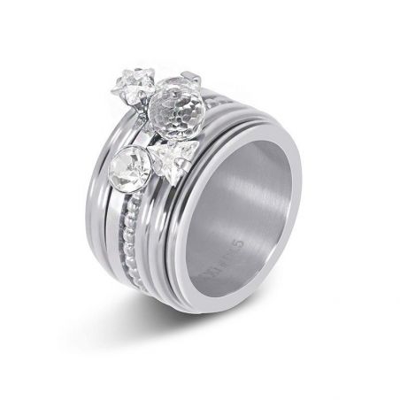 Solitaire golden iXXXi natural blue stone pailletté