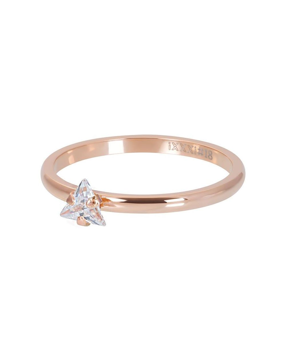 Pierre triangle rosé - Anneau iXXXi - Bagues de marque iXXXi