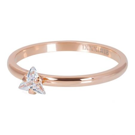 Solitaire gouden iXXXi natuurlijke blauwe steen Paillette