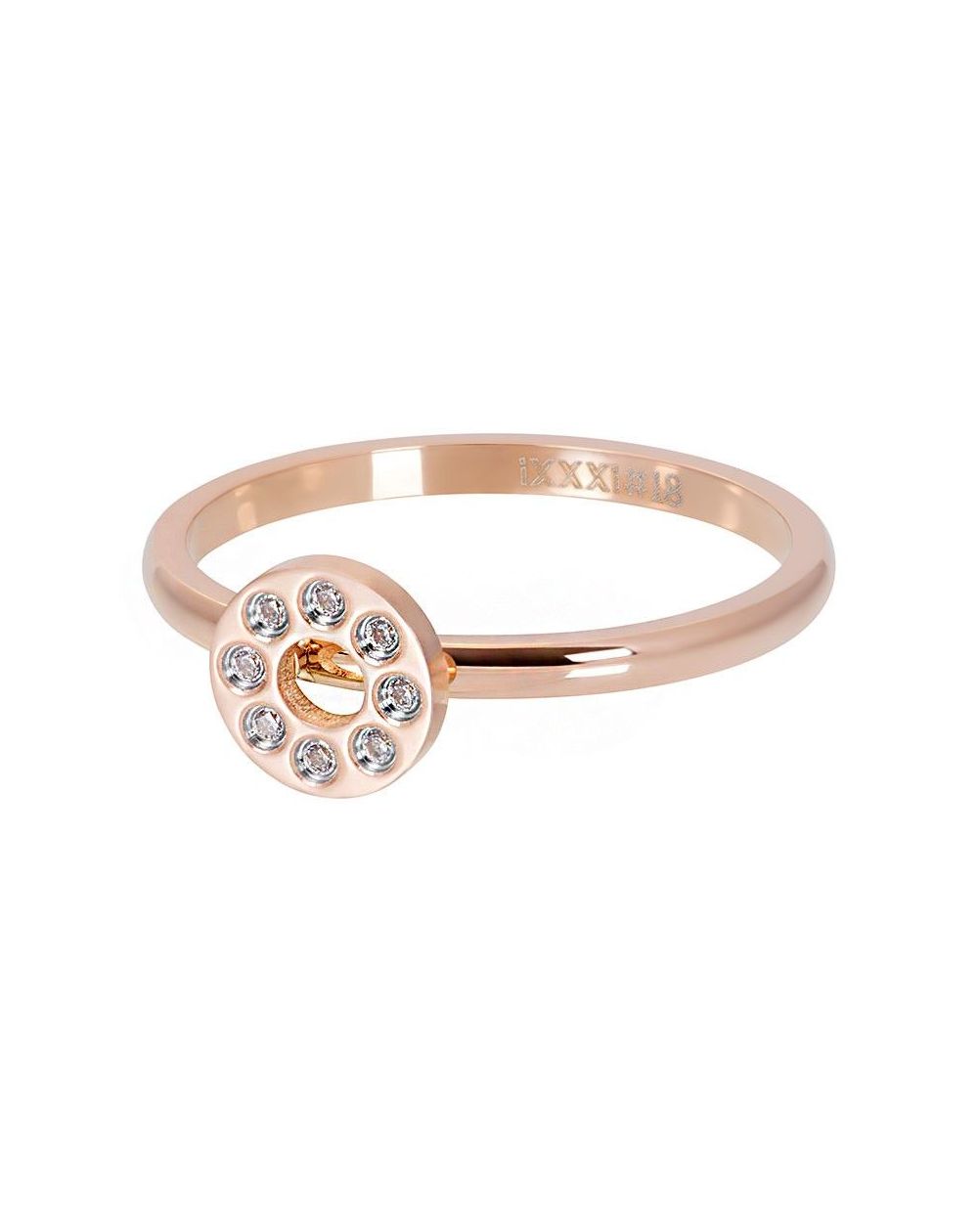 Solitaire golden iXXXi natural blue stone pailletté
