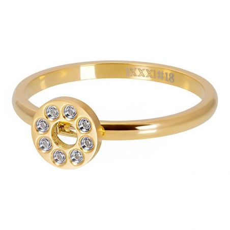 Solitaire golden iXXXi natural blue stone pailletté