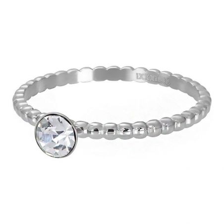 Solitaire gouden iXXXi natuurlijke blauwe steen Paillette