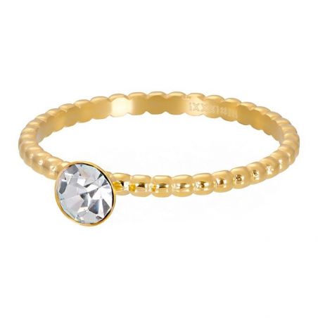 Solitaire golden iXXXi natural blue stone pailletté