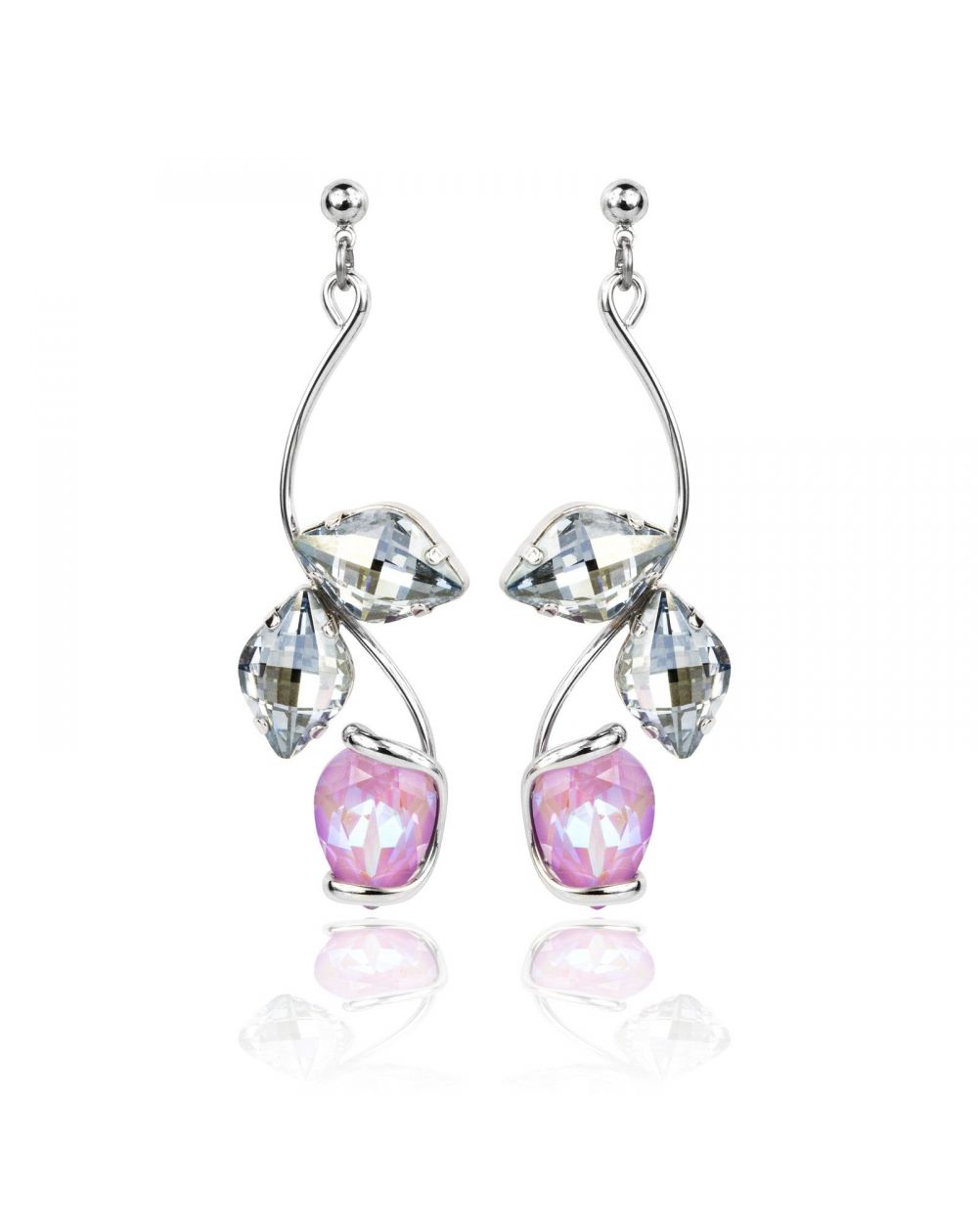 Swarovski blauwe kristallen oorbellen