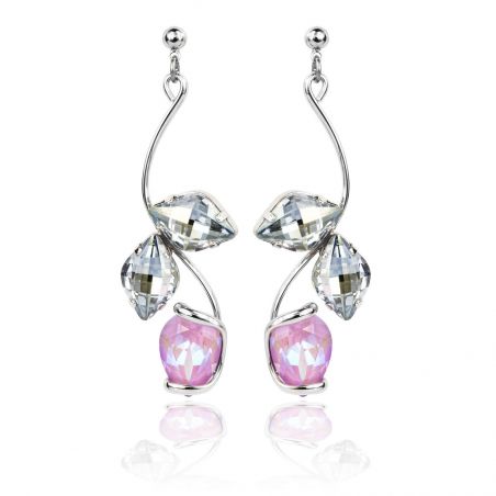 Swarovski blauwe kristallen oorbellen