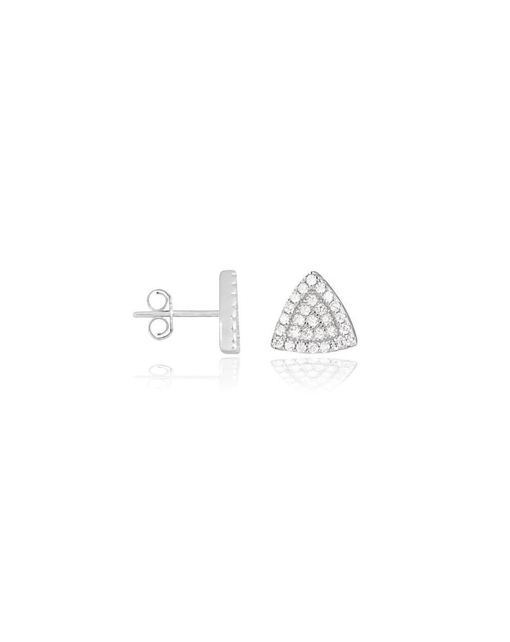 Perceuses triangles avec pierres - Bijoux en argent 925