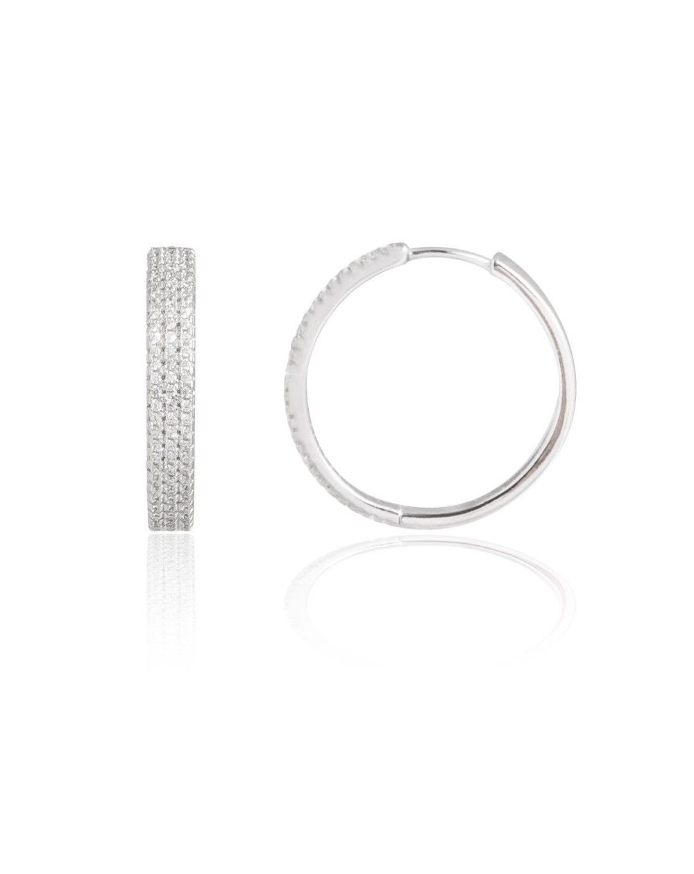 Créoles avec pierres - Bijoux en argent 925